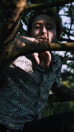 Close-up portrait of young man