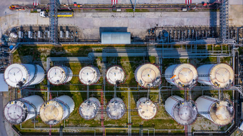 High angle view of factory