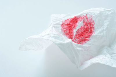 Close-up of ice cream against white background