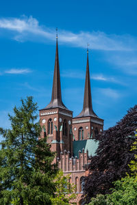 The historical danish cathedral in roskilde, burial ground for danish kings and queens