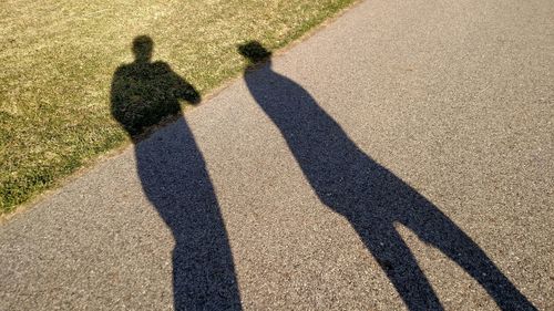 Shadow of man on wall