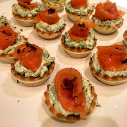 Close-up of sushi served in plate