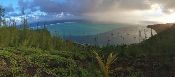 Panoramic view of sea against sky