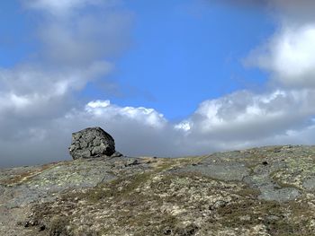 Rock formations against sky