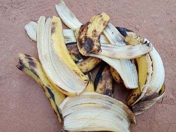 High angle view of bananas