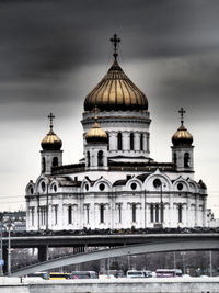 Church against cloudy sky