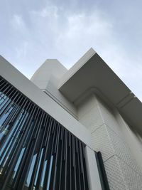 Low angle view of modern building against sky