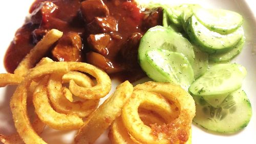 Close-up of served food