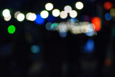 Defocused image of lights