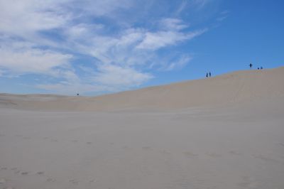 Scenic view of desert against sky