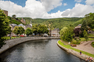 View of canal along buildings