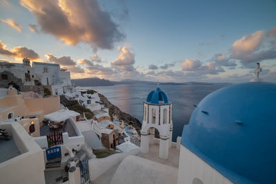 Sunrise over oia, santorini