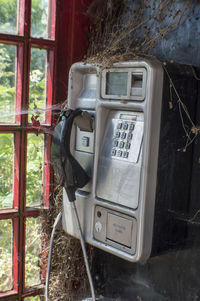 Old telephone booth