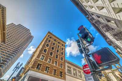 Low angle view of buildings against sky