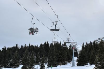 Low angle view of chairlift