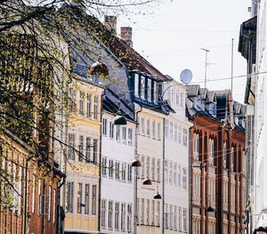 Low angle view of buildings against sky