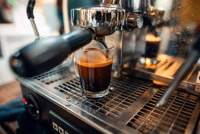 Close-up of coffee on table