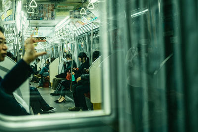 Group of people in train