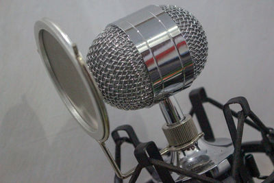 Close-up of microphone