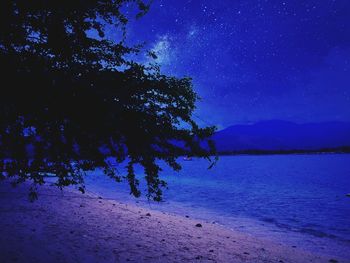 Scenic shot of star field at night