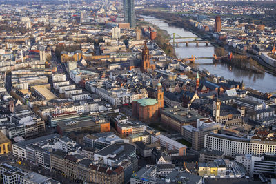 Beautiful view on a city frankfurt germany