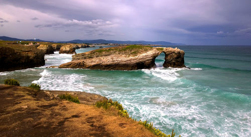 Scenic view of sea against sky