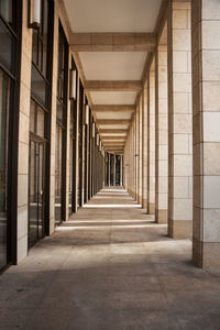 Empty corridor of building