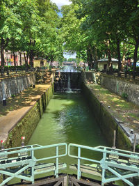 Footbridge over river