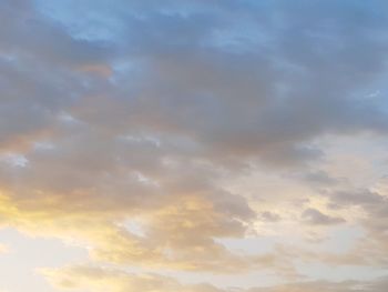 Low angle view of sky during sunset