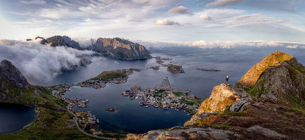 Panoramic view of sea against sky