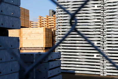 Stack of building at construction site