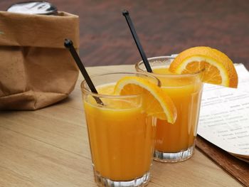 Close-up of drink on table