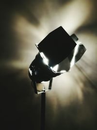 Close-up of illuminated lamp against blurred background