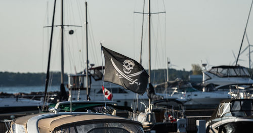 Boats in harbor