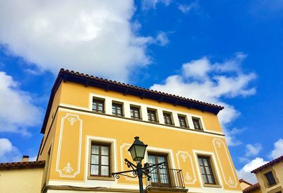 Low angle view of building against sky