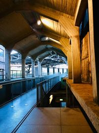 Interior of empty subway