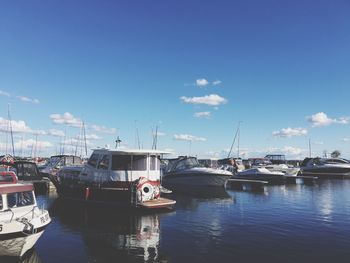 Boats in harbor