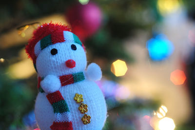 Close-up of multi colored christmas tree