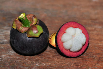 Close-up of fruits on table