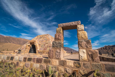 Old ruins against blue sky