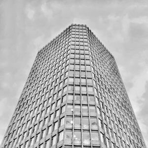 Low angle view of modern building against sky