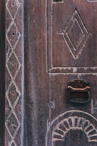 Full frame shot of old door