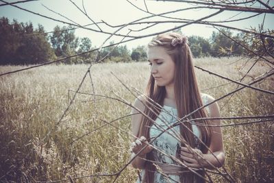 Portrait of young woman