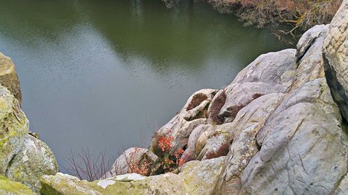 Rocks in sea