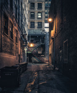 Street in city at night