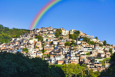 Favela townscape of the rio de janeiro