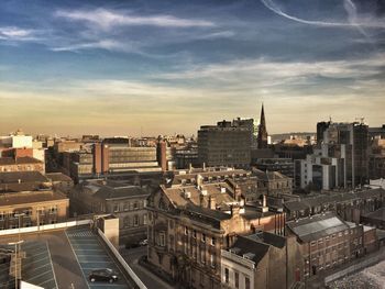 High angle view of cityscape