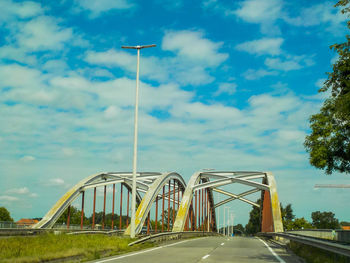 Road against blue sky