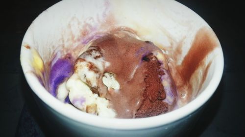 Close-up of ice cream in glass