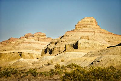 Ghost city in xinjiang, china is a typical yardang landform.